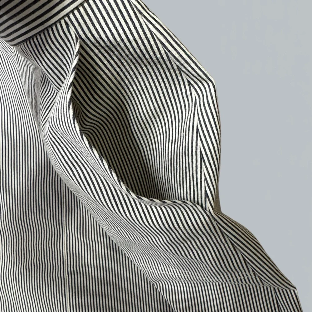 J.Crew Black & White Striped Seersucker A-Line Skirt with Pockets - Picture 4 of 9